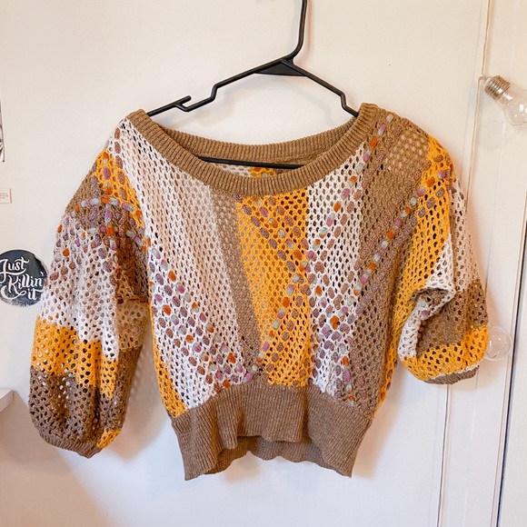Vintage Sweaters - Vintage Knit w Shoulder Pads